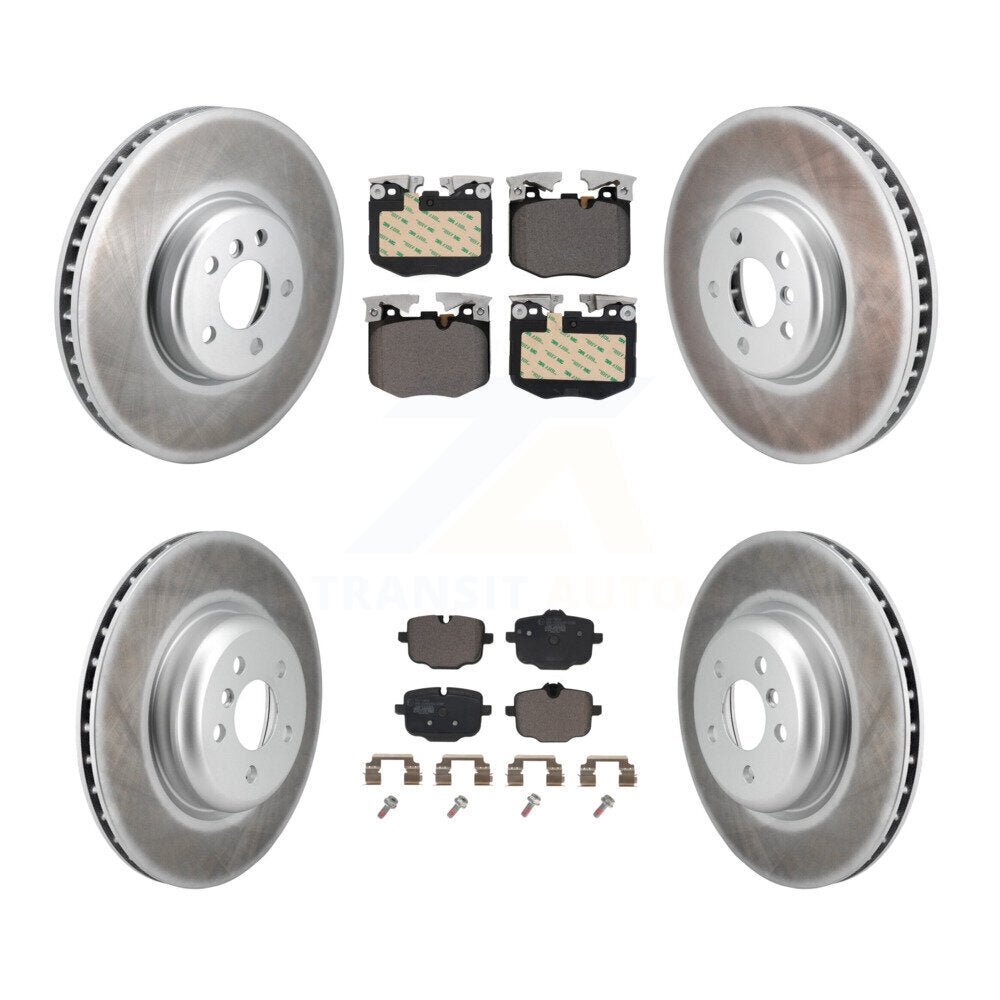 Front Rear Coated Brake Rotor & Ceramic Pad Kit (6Pc) For BMW iX 640i xDrive Gran Turismo KGT-103299