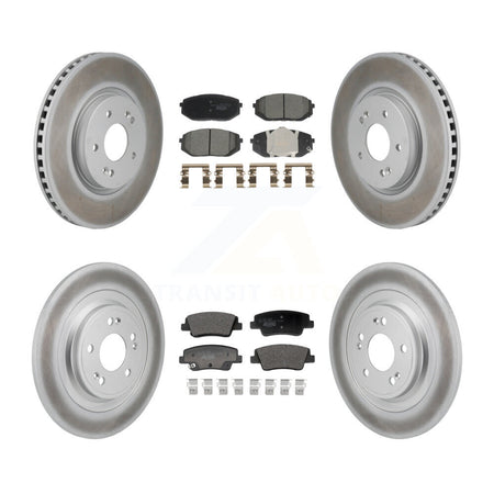 Front Rear Coated Disc Brake Rotors And Ceramic Pads Kit For Hyundai Ioniq 5 Kia EV6 6 KGT-103308