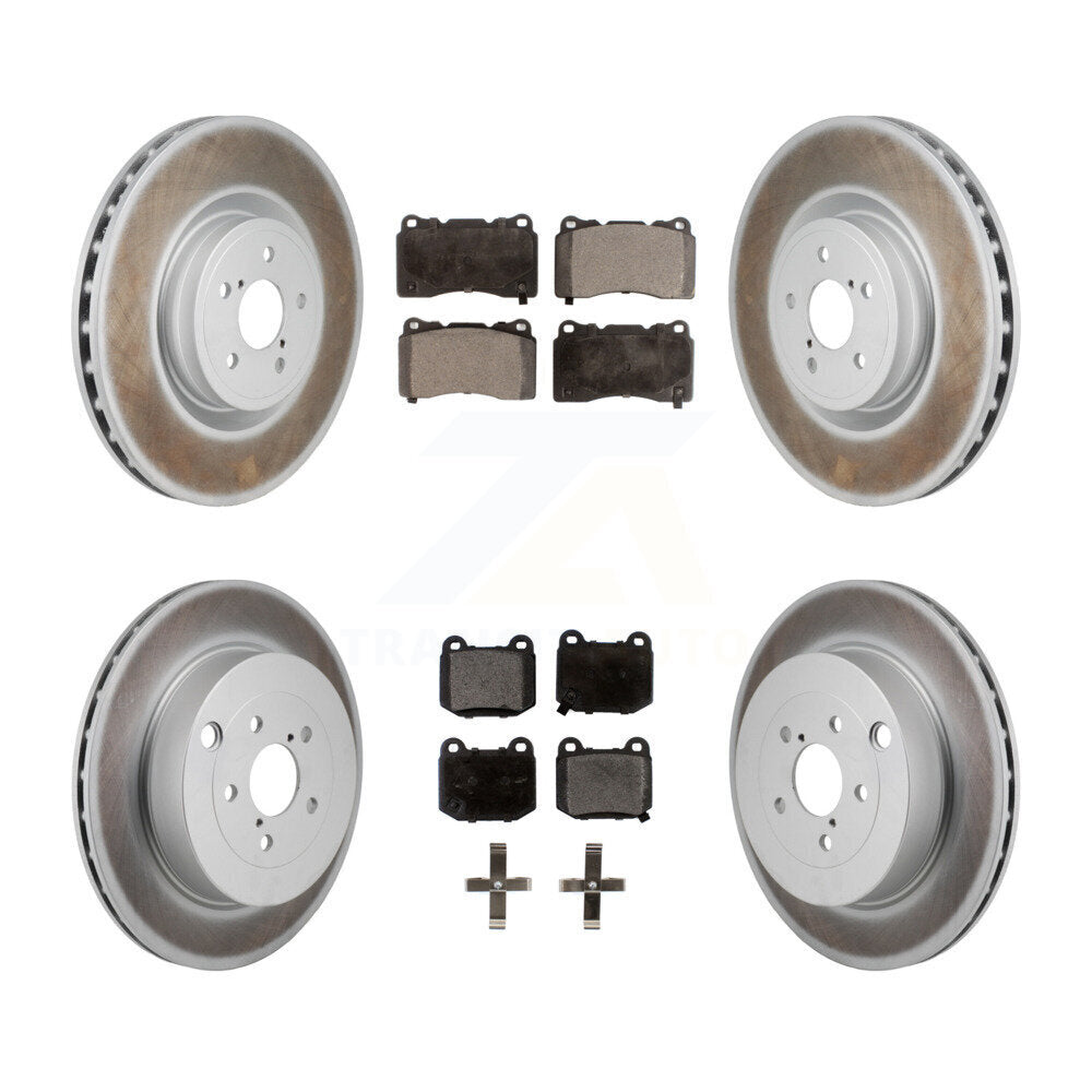 Front Rear Coated Brake Rotor Ceramic Pad Kit For Subaru BRZ Toyota 86 With Brembo Brakes KGT-103318
