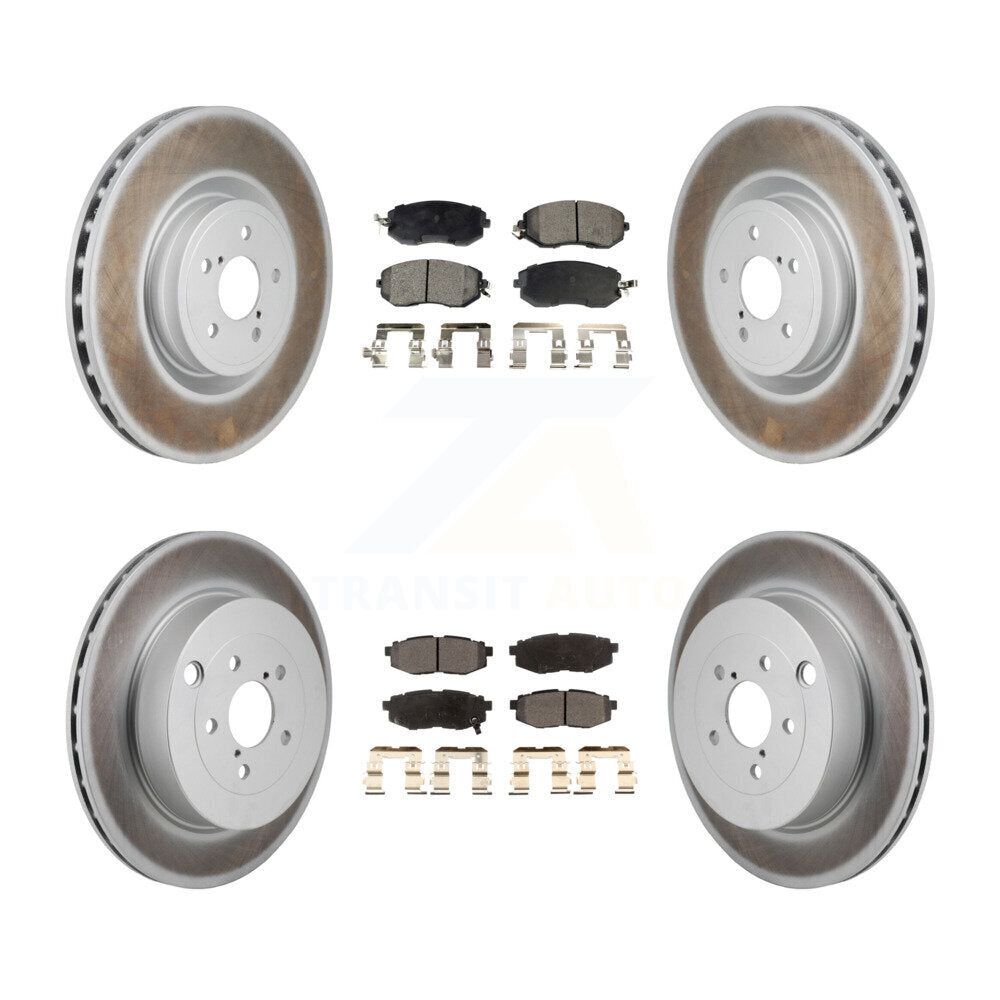 Front Rear Coat Brake Rotor Ceramic Pad Kit For 2019 Toyota 86 Base GT With Brembo Brakes KGT-103320