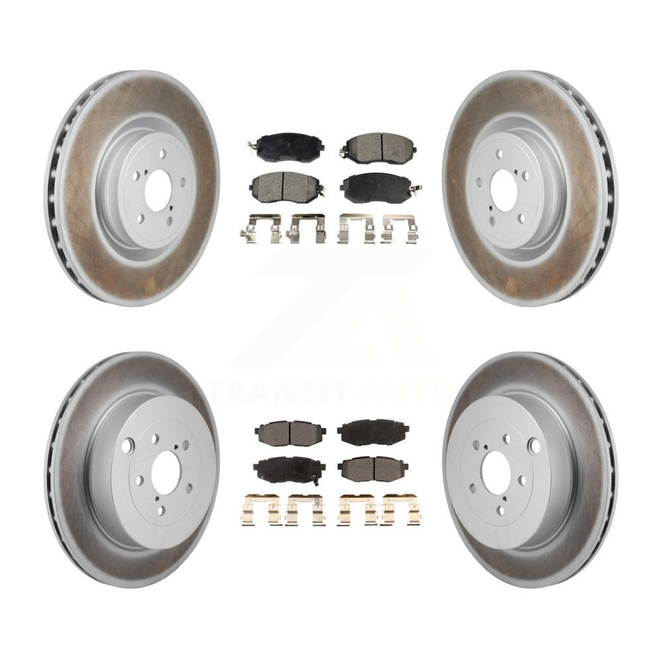 Front Rear Coat Brake Rotor Ceramic Pad Kit For 2019 Toyota 86 Base GT With Brembo Brakes KGT-103320