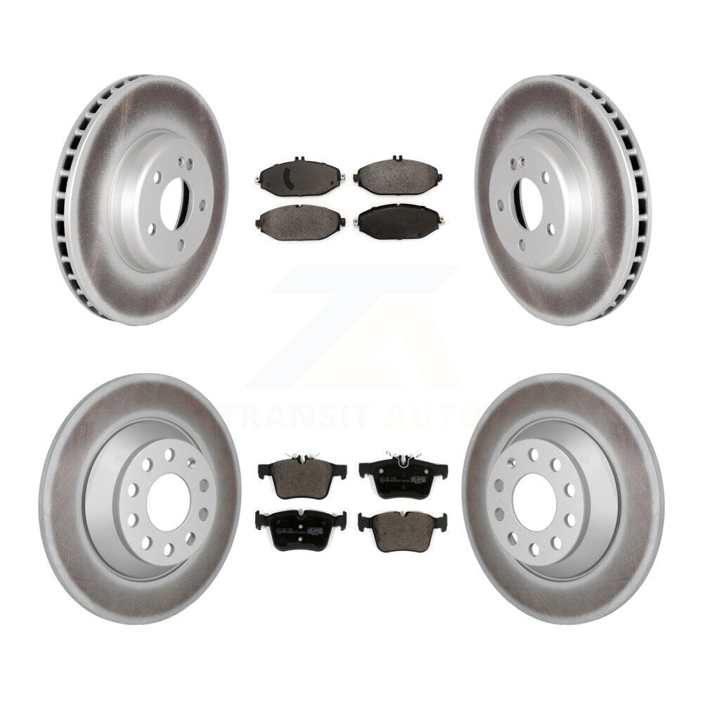 Front Rear Coat Brake Rotors Ceramic Pad Kit For Mercedes-Benz C300 Without Sport Package KGT-103321