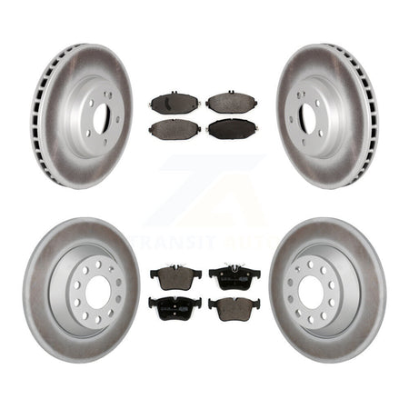 Front Rear Coat Brake Rotors Ceramic Pad Kit For Mercedes-Benz C300 Without Sport Package KGT-103321
