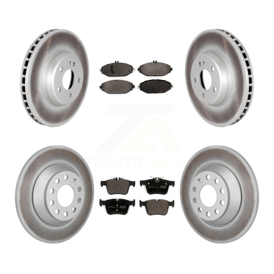 Front Rear Coat Brake Rotors Ceramic Pad Kit For Mercedes-Benz C300 Without Sport Package KGT-103321