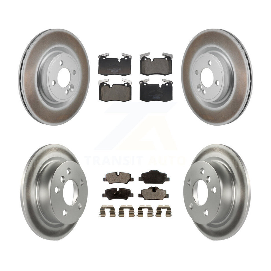 Front Rear Coated Brake Rotor Ceramic Pad Kit For Mini Cooper John Works with 2.0L KGT-103323