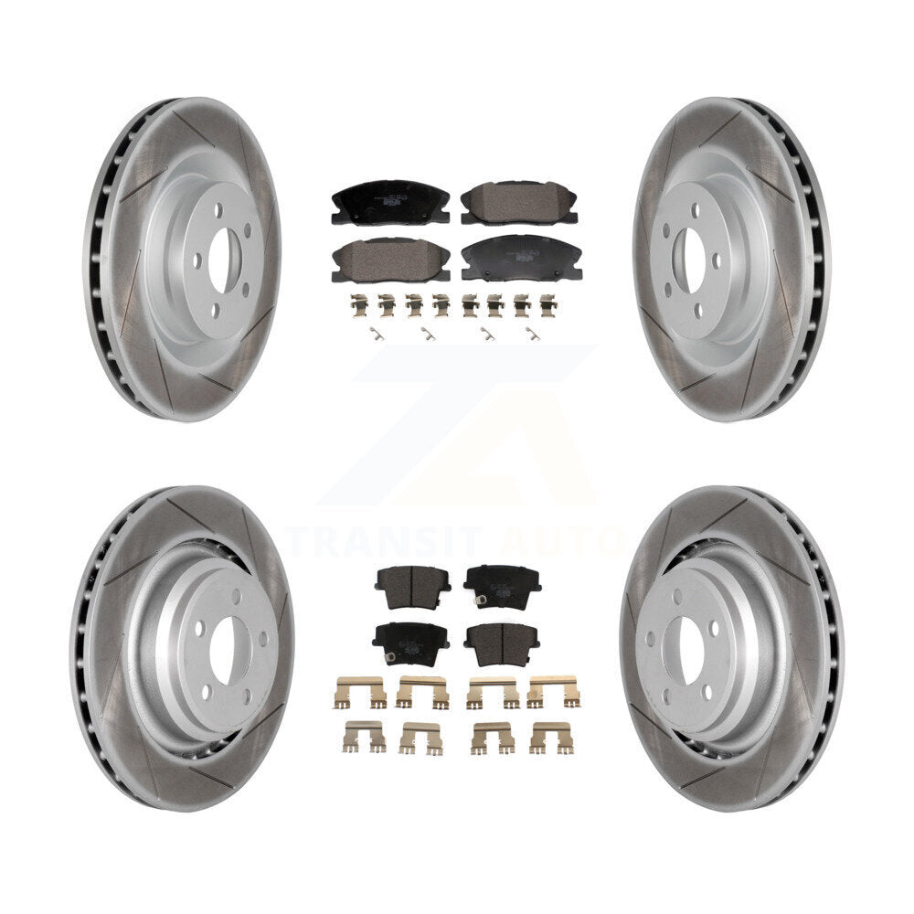 Front Rear Coat Brake Rotor Ceramic Pad Kit For Dodge Charger R/T Scat Pack with RWD 6.4L KGT-103328