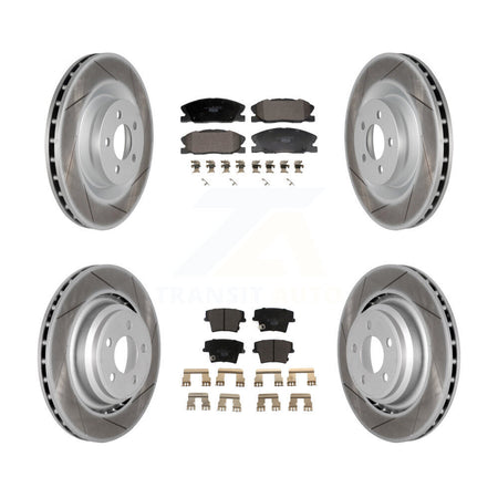 Front Rear Coat Brake Rotor Ceramic Pad Kit For Dodge Charger R/T Scat Pack with RWD 6.4L KGT-103328