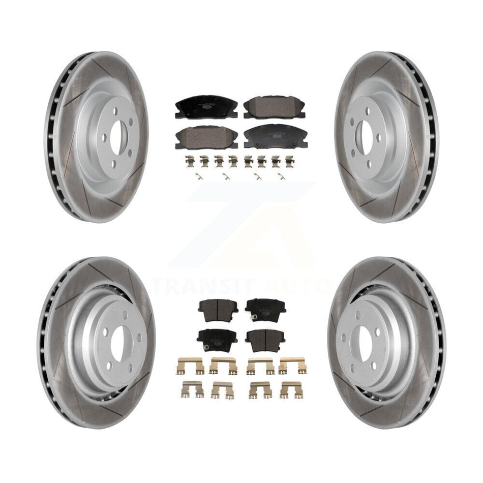 Front Rear Coat Brake Rotor Ceramic Pad Kit For Dodge Charger R/T Scat Pack with RWD 6.4L KGT-103328