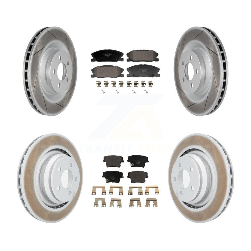 Front Rear Coat Brake Rotor Ceramic Pad Kit For Dodge Charger R/T Scat Pack with RWD 6.4L KGT-103331