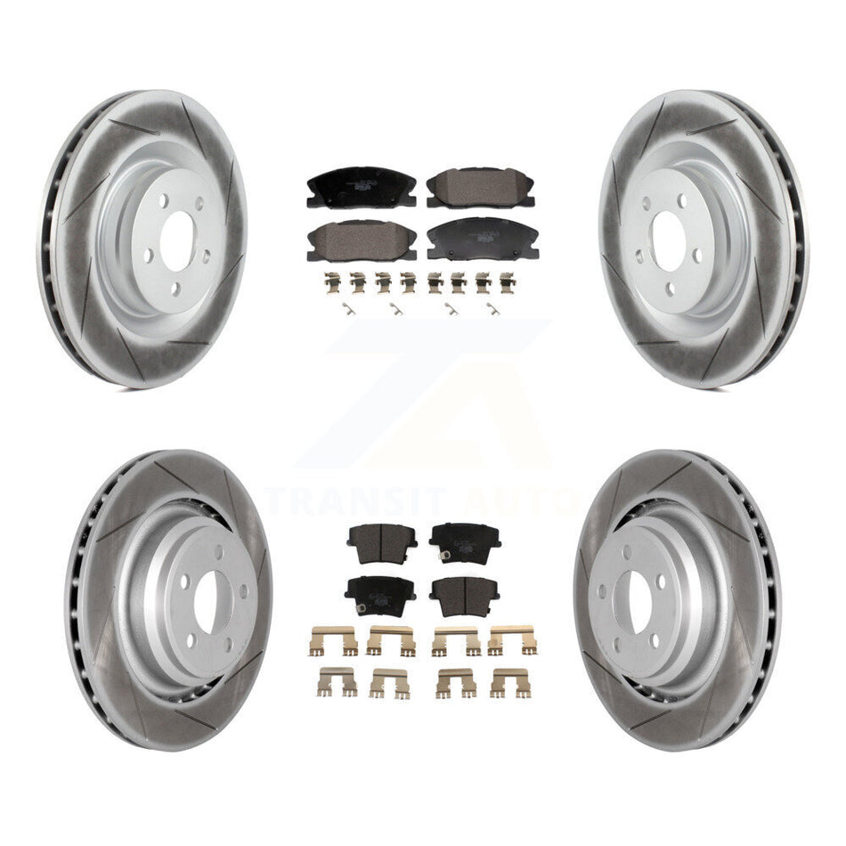 Front Rear Coat Brake Rotor Ceramic Pad Kit For Dodge Charger R/T Scat Pack with RWD 6.4L KGT-103334