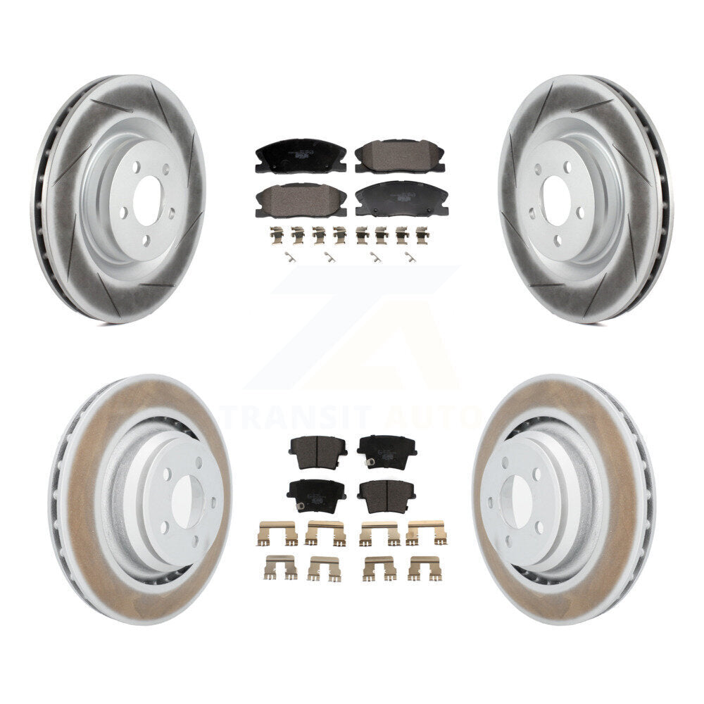 Front Rear Coat Brake Rotor Ceramic Pad Kit For Dodge Charger R/T Scat Pack with RWD 6.4L KGT-103337