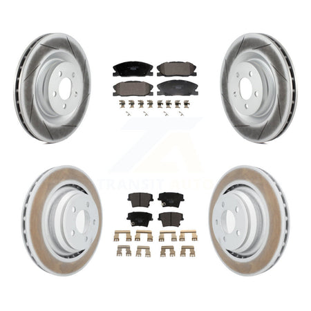 Front Rear Coat Brake Rotor Ceramic Pad Kit For Dodge Charger R/T Scat Pack with RWD 6.4L KGT-103337