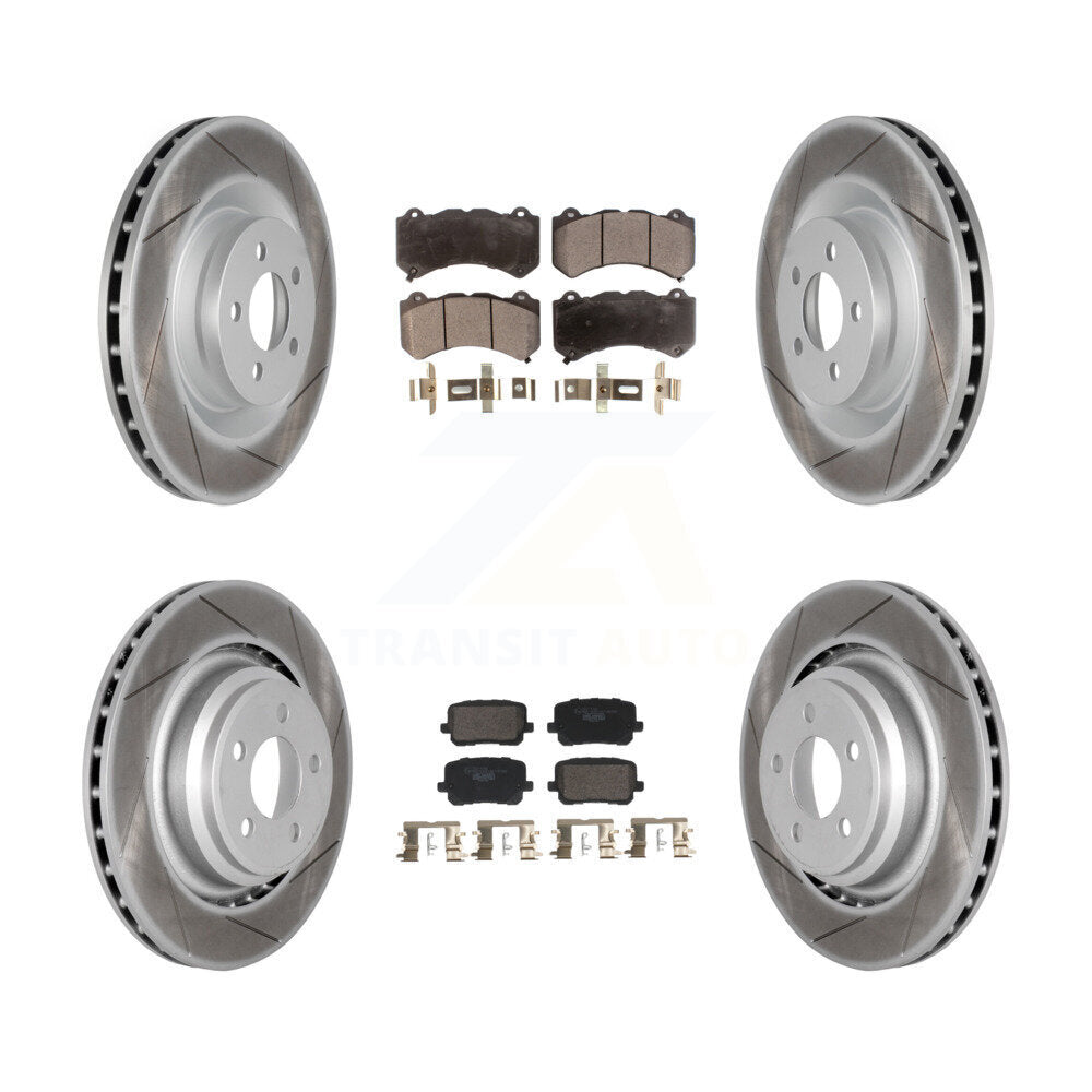Front Rear Coat Brake Rotors Ceramic Pad Kit For 2016 Dodge Charger SRT 392 with RWD 6.4L KGT-103342