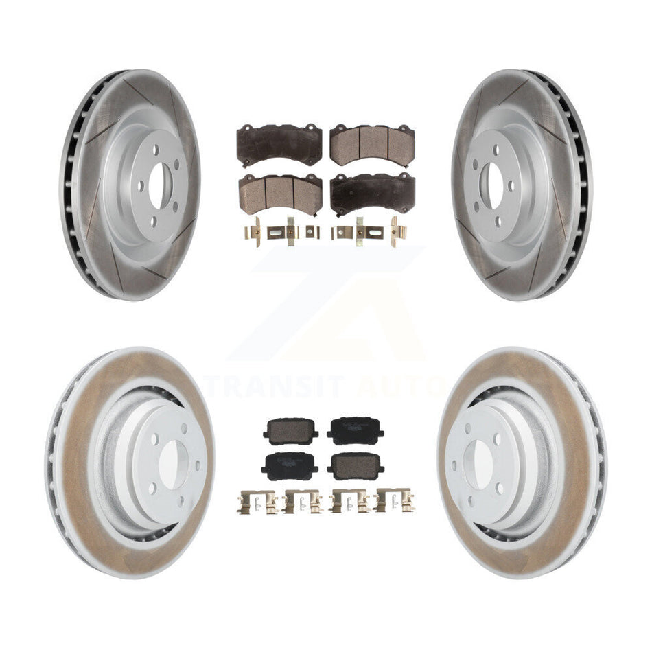 Front Rear Coat Brake Rotors Ceramic Pad Kit For 2016 Dodge Charger SRT 392 with RWD 6.4L KGT-103343