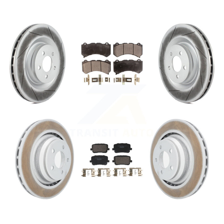 Front Rear Coat Brake Rotors Ceramic Pad Kit For 2016 Dodge Charger SRT 392 with RWD 6.4L KGT-103345