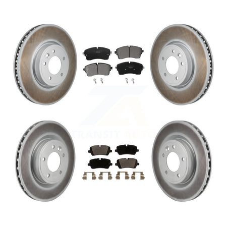 Front Rear Coated Disc Brake Rotors And Ceramic Pads Kit For Land Rover Discovery Range KGT-103350