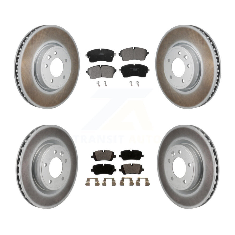 Front Rear Coated Disc Brake Rotors And Ceramic Pads Kit For Land Rover Discovery Range KGT-103350
