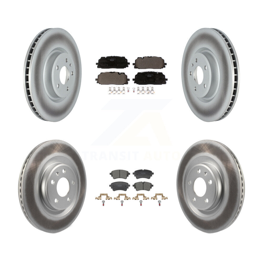 Front Rear Coated Disc Brake Rotors And Ceramic Pads Kit For Audi S5 SQ5 Sportback S4 KGT-103353