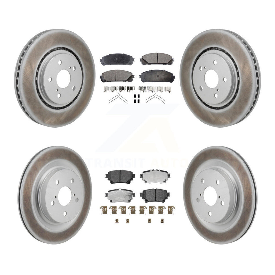 Front Rear Coat Disc Brake Rotor Ceramic Pad Kit For Toyota Sienna RAV4 Prime bZ4X Subaru KGT-103362