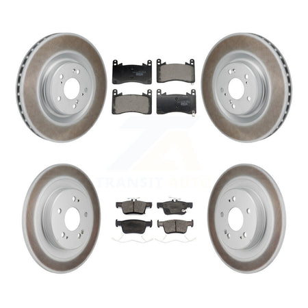 Front Rear Coated Disc Brake Rotors And Ceramic Pads Kit For 2021-2023 Acura TLX 3.0L KGT-103371