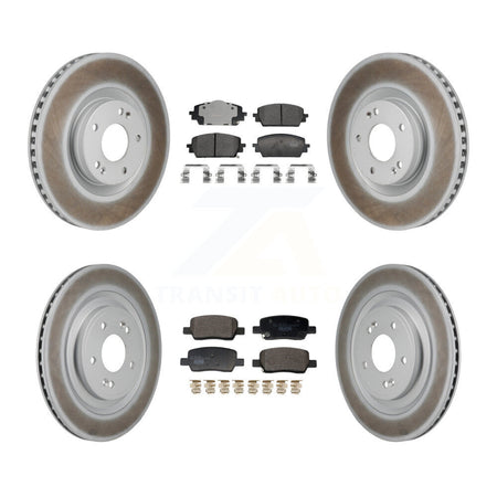 Front Rear Coated Disc Brake Rotors And Ceramic Pads Kit For Hyundai Santa Fe Kia Sorento KGT-103381