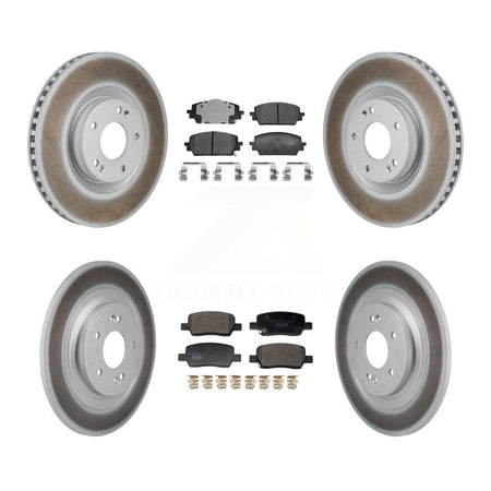Front Rear Coated Disc Brake Rotor And Ceramic Pad Kit For Hyundai Santa Cruz Kia Sorento KGT-103383