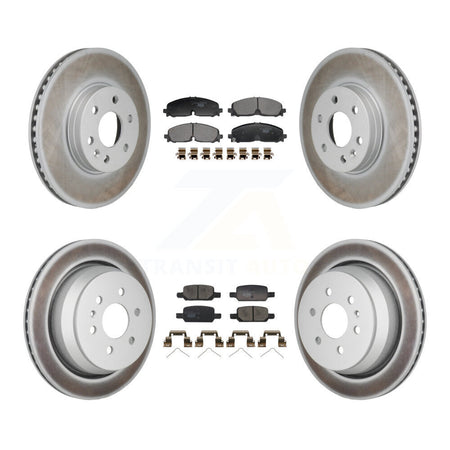 Front Rear Coated Brake Rotor Ceramic Pad Kit For 2021-2022 Chevrolet Colorado GMC Canyon KGT-103384