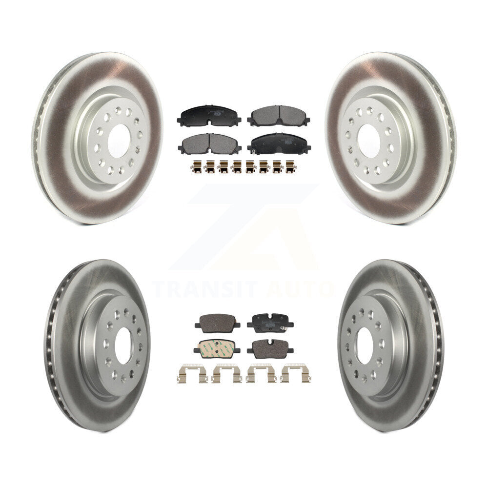 Front Rear Coat Disc Brake Rotors Ceramic Pad Kit For 2021 Cadillac XT5 Buick Enclave XT6 KGT-103385