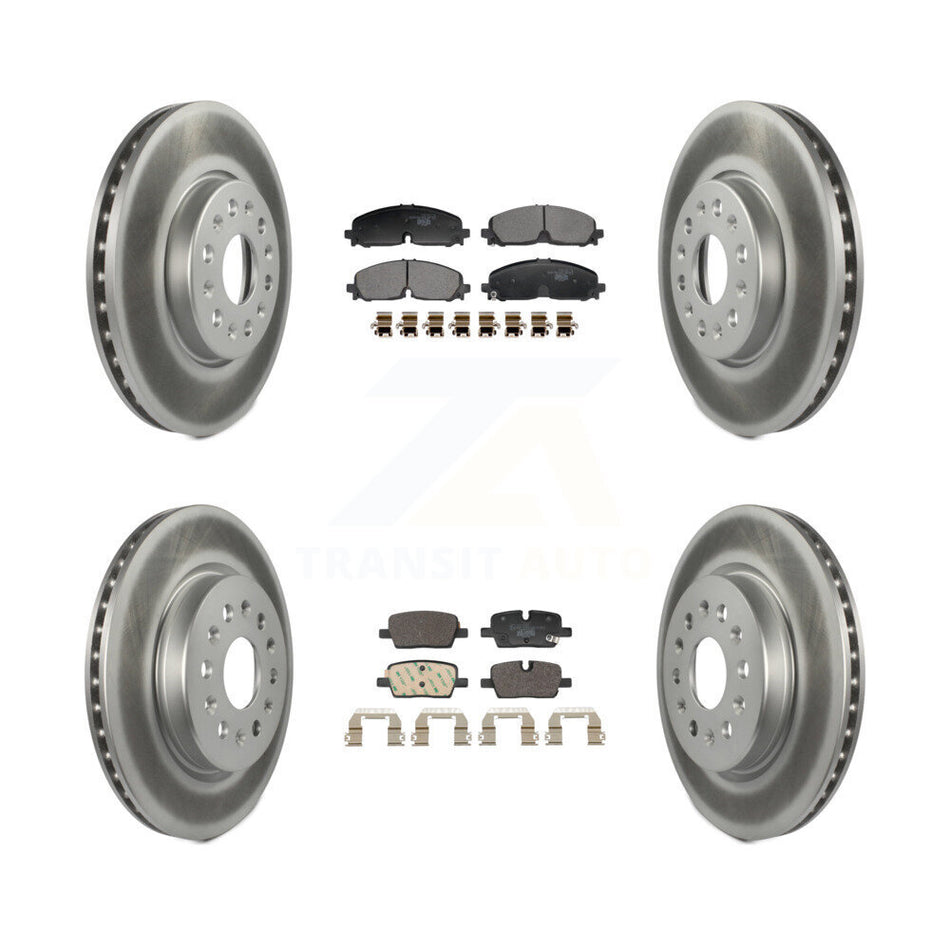 Front Rear Coat Disc Brake Rotor Ceramic Pad Kit For Chevrolet Traverse Blazer GMC Acadia KGT-103386