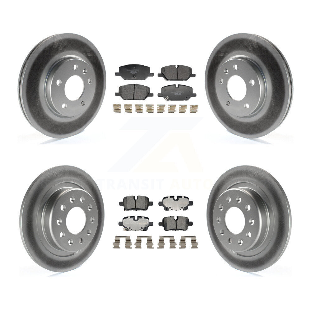 Front Rear Coated Disc Brake Rotors And Ceramic Pads Kit For GMC Terrain KGT-103389