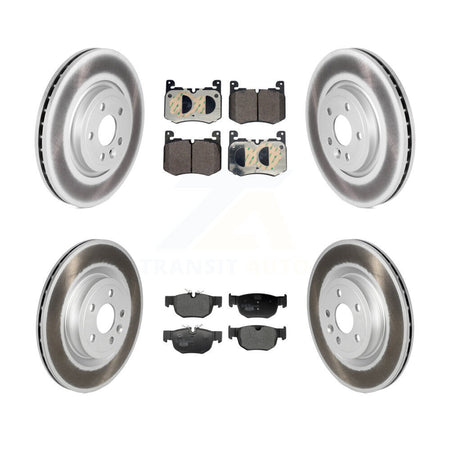 Front Rear Coated Disc Brake Rotors And Ceramic Pads Kit For Jaguar F-Pace KGT-103393