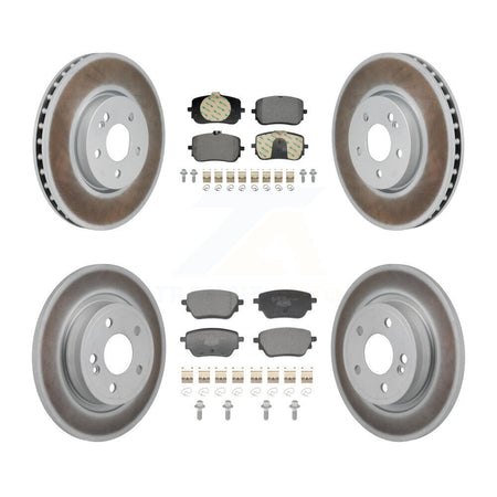 Front Rear Coated Disc Brake Rotors And Ceramic Pads Kit For Mercedes-Benz A220 CLA250 KGT-103394