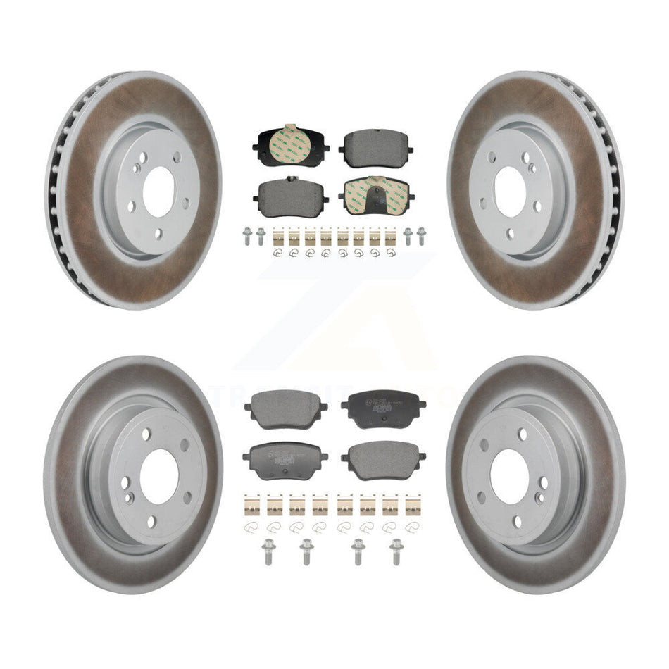 Front Rear Coated Disc Brake Rotors And Ceramic Pads Kit For Mercedes-Benz A220 CLA250 KGT-103394