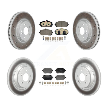 Front Rear Coated Disc Brake Rotor & Ceramic Pad Kit For Mercedes-Benz GLB250 EQB 350 300 KGT-103396