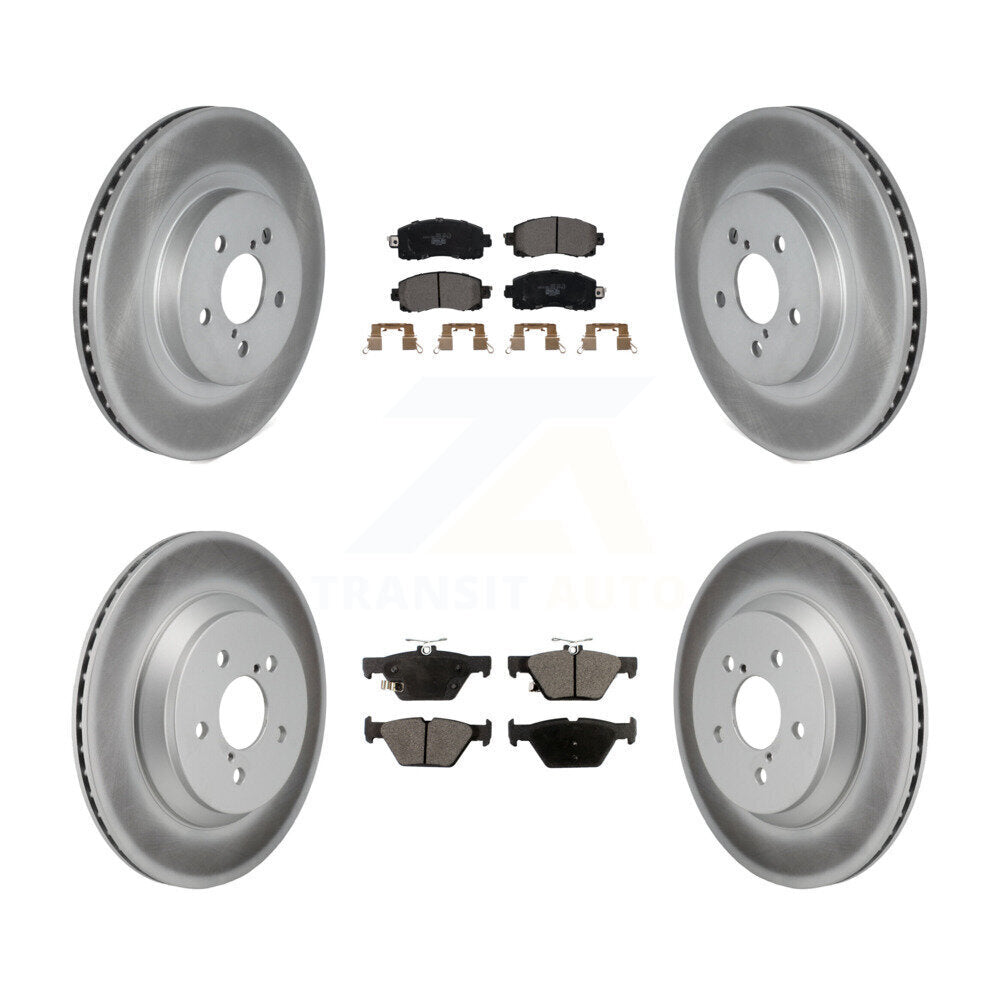 Front Rear Coated Disc Brake Rotors And Ceramic Pads Kit For Subaru Crosstrek KGT-103405