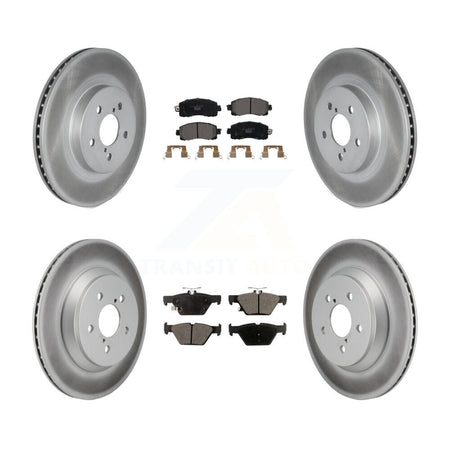 Front Rear Coated Disc Brake Rotors And Ceramic Pads Kit For Subaru Crosstrek KGT-103405