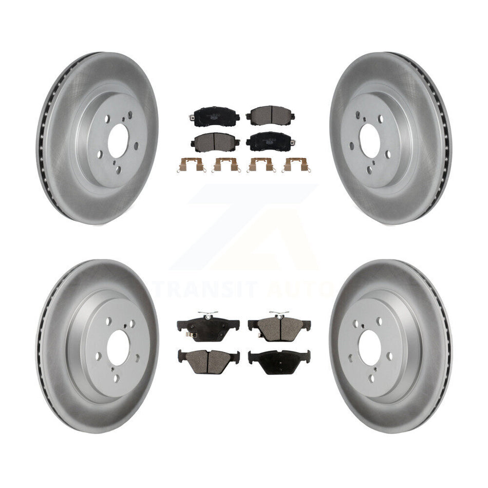 Front Rear Coated Disc Brake Rotors And Ceramic Pads Kit For Subaru Crosstrek KGT-103405