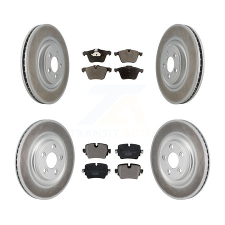 Front Rear Coated Disc Brake Rotors And Ceramic Pads Kit For Jaguar XJ KGT-103407