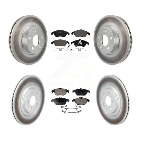 Front Rear Coated Disc Brake Rotors And Ceramic Pads Kit For Mercedes-Benz E400 KGT-103409