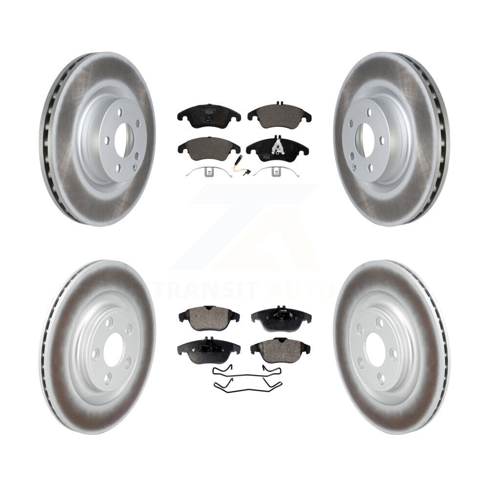 Front Rear Coated Disc Brake Rotors And Ceramic Pads Kit For Mercedes-Benz E400 KGT-103411