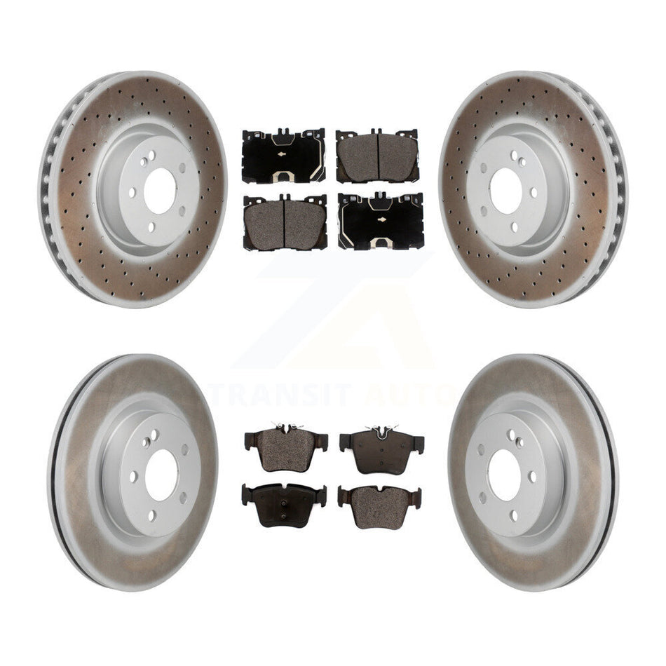 Front Rear Coat Brake Rotors Ceramic Pad Kit For Mercedes-Benz C43 AMG GLC43 C450 GLC350e KGT-103415