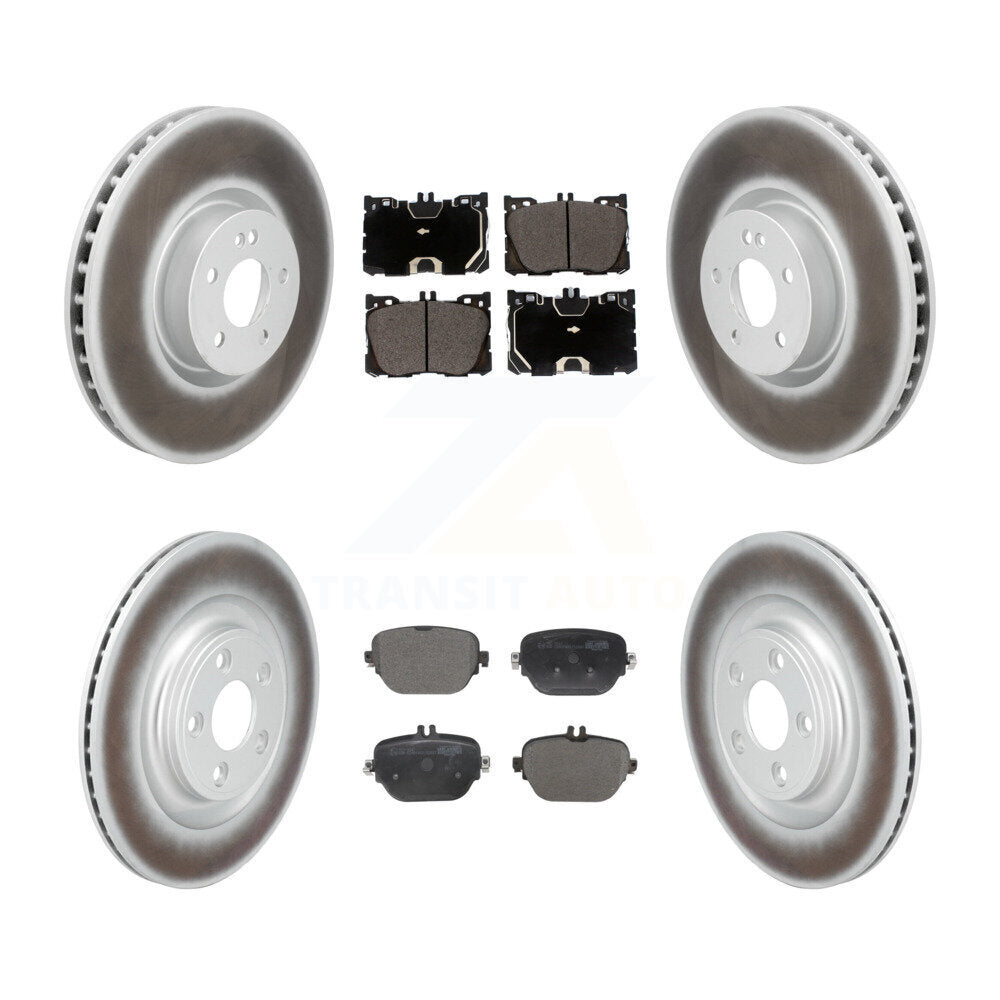 Front Rear Coated Brake Rotors Ceramic Pad Kit For Mercedes-Benz E400 E450 E43 AMG CLS450 KGT-103433