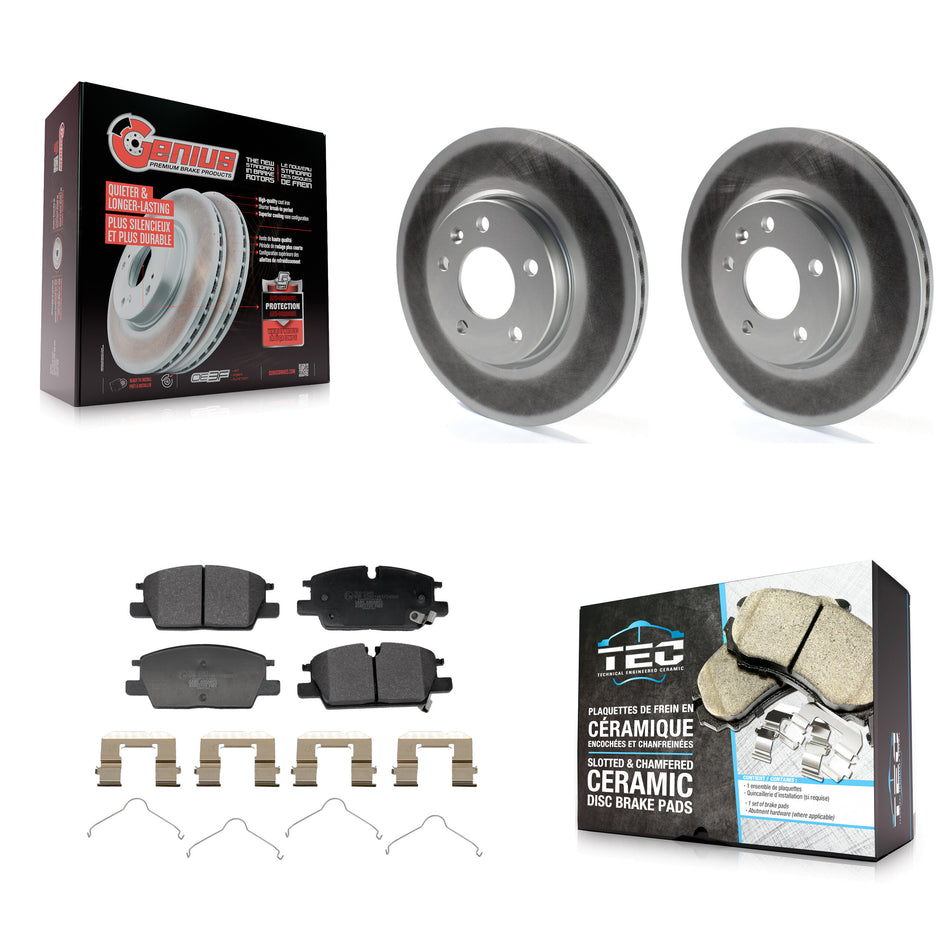 Front Coat Disc Brake Rotor Ceramic Pad Kit For Chevrolet Equinox GMC Terrain Malibu Trax KGT-103448