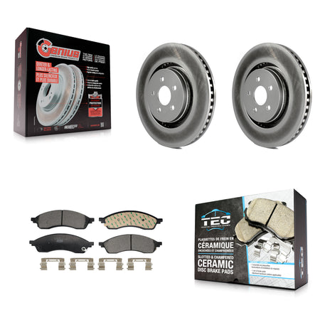 Front Coated Disc Brake Rotors And Ceramic Pads Kit For Lincoln Nautilus KGT-103480