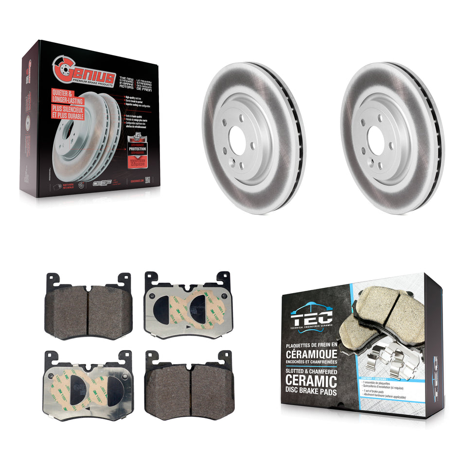Front Coat Brake Rotors Ceramic Pad Kit For Jaguar F-Pace With 380mm Diameter Rotor KGT-103482