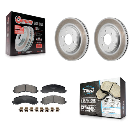 Front Coat Brake Rotor Ceramic Pad Kit For Ford F-150 Bronco Expedition Lincoln Navigator KGT-103487