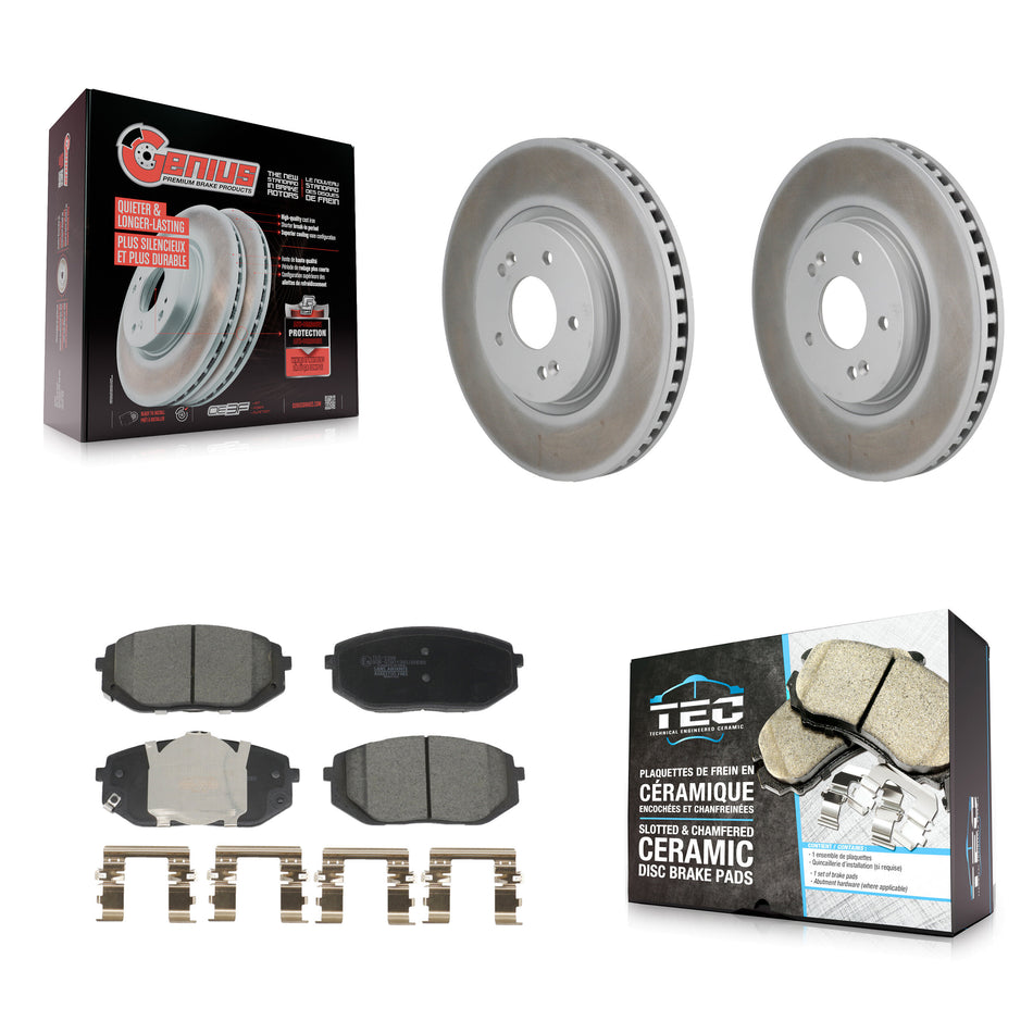 Front Coat Disc Brake Rotor Ceramic Pad Kit For Hyundai Tucson Kia Sportage Ioniq 5 EV6 6 KGT-103505