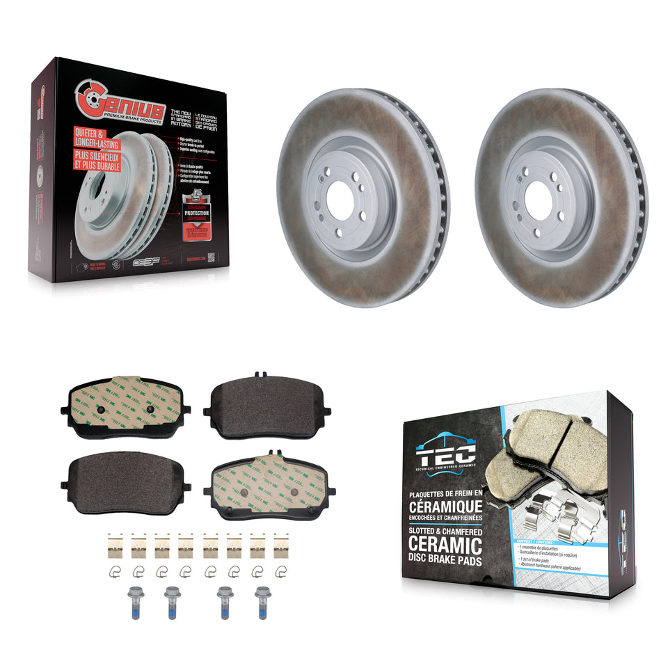 Front Coat Disc Brake Rotor Ceramic Pad Kit For Mercedes-Benz GLE450 GLS450 GLS580 GLE580 KGT-103507