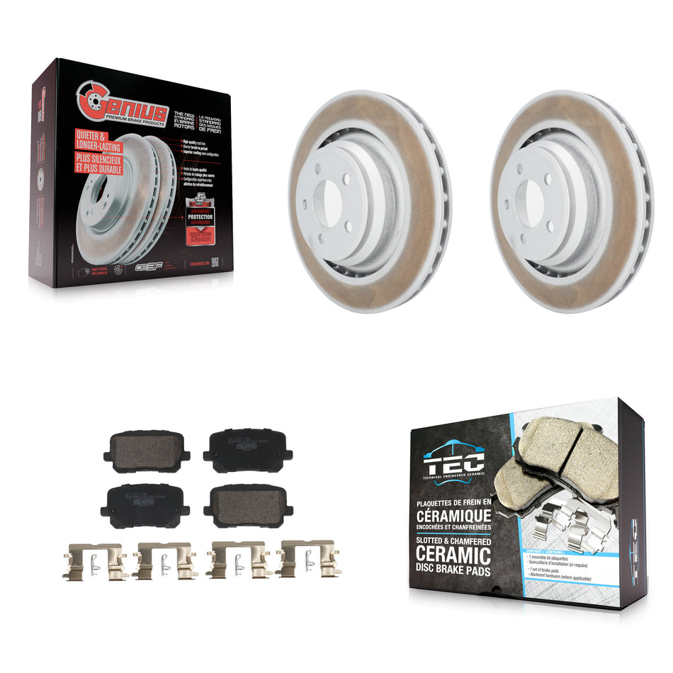 Rear Coated Brake Rotor Ceramic Pad Kit For Dodge Charger With 370mm Diameter Front KGT-103510
