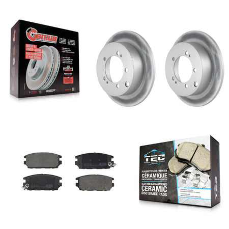 Rear Coated Disc Brake Rotors And Ceramic Pads Kit For 1995 Mitsubishi Eclipse AWD KGT-103513
